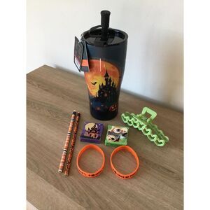 Halloween-Themed Bundle-Tumbler Stickers Bands Pencils Hair Clip